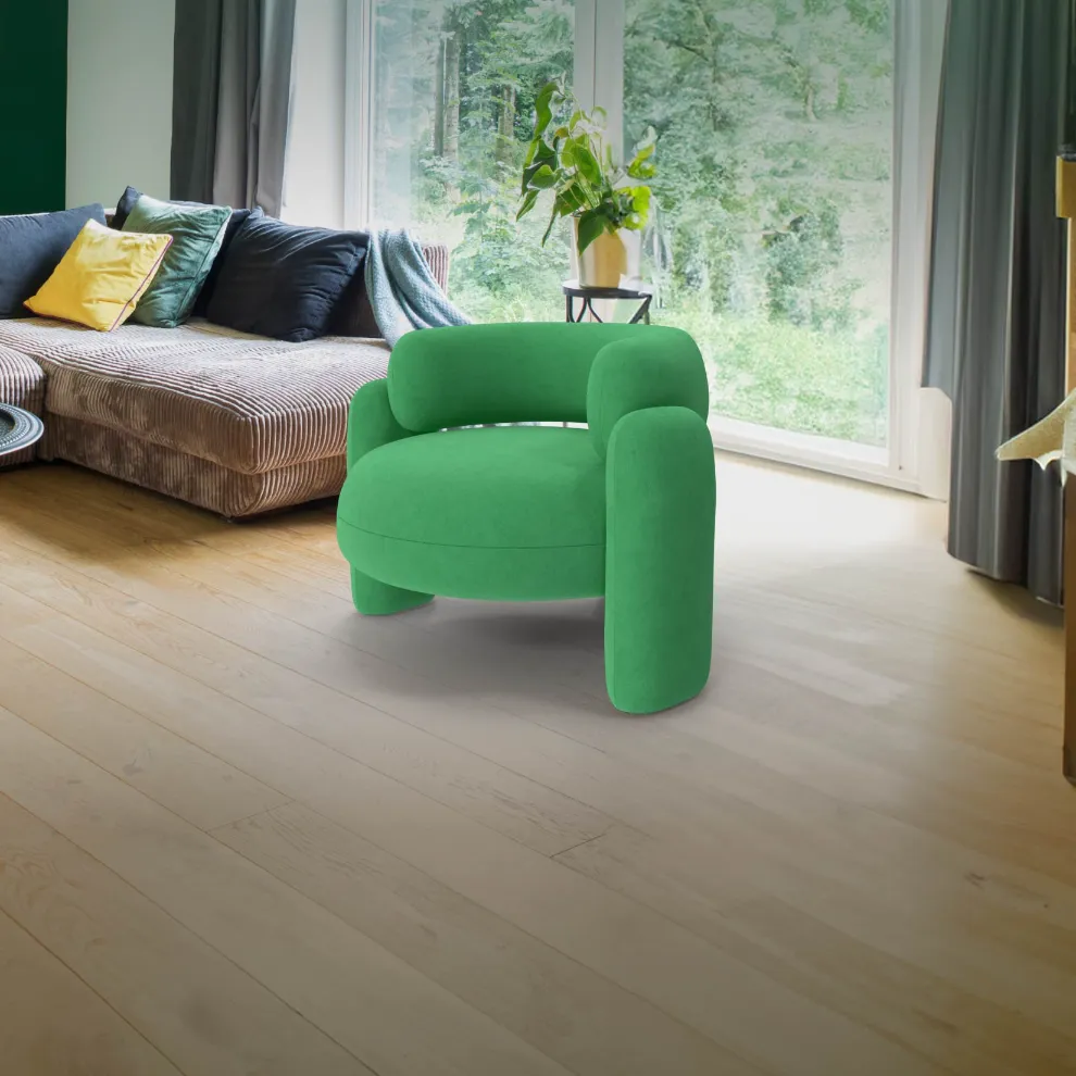 Green chair in augmented reality