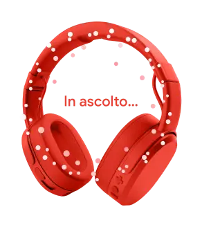 Illustrazione di cuffie rosse