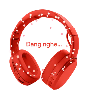 Hình minh hoạ tai nghe màu đỏ