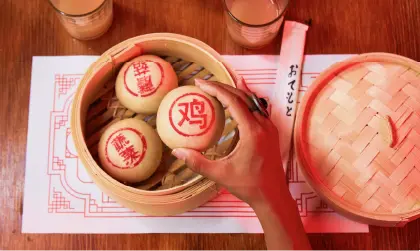 Image of bao buns with Chinese letters on them