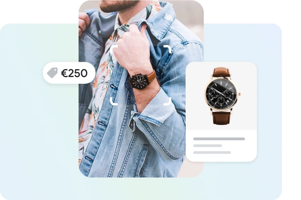 Image of searching with lens for a watch