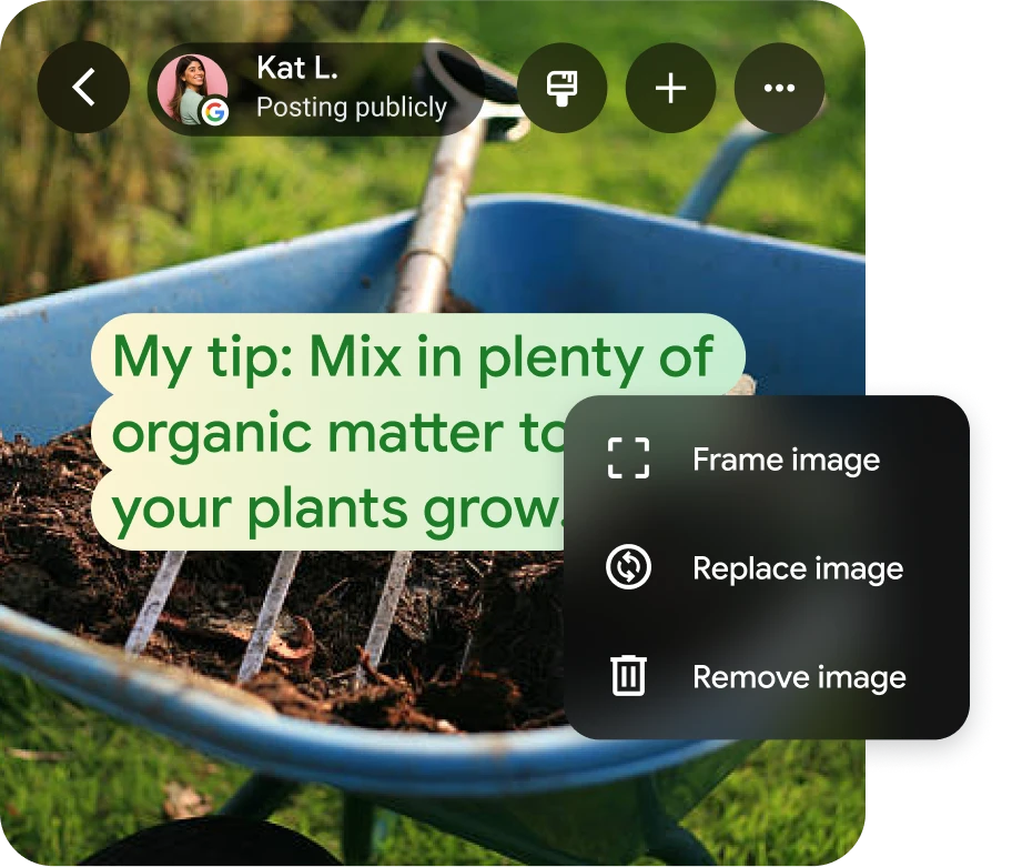 Image of someone creating a Google note on how to nourish their soil for gardening.