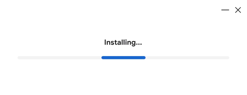It shows an ongoing installation.