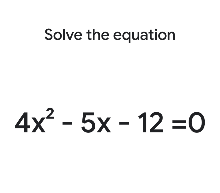 Solve the equation example