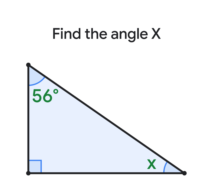 Find the angle X example